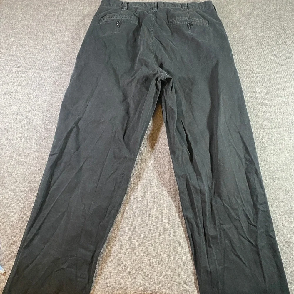 Banana Republic Stretch‎ Mens 33L Black Chino Pants Casual Trousers